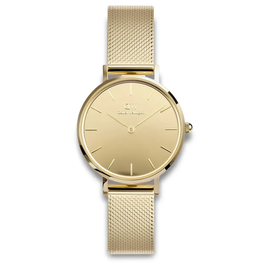 Daniel Wellington ure Daniel Wellington Petite Mirror 28mm DW00100797 | Dame Dameure Med Lænke | Dameure I Gulddouble
