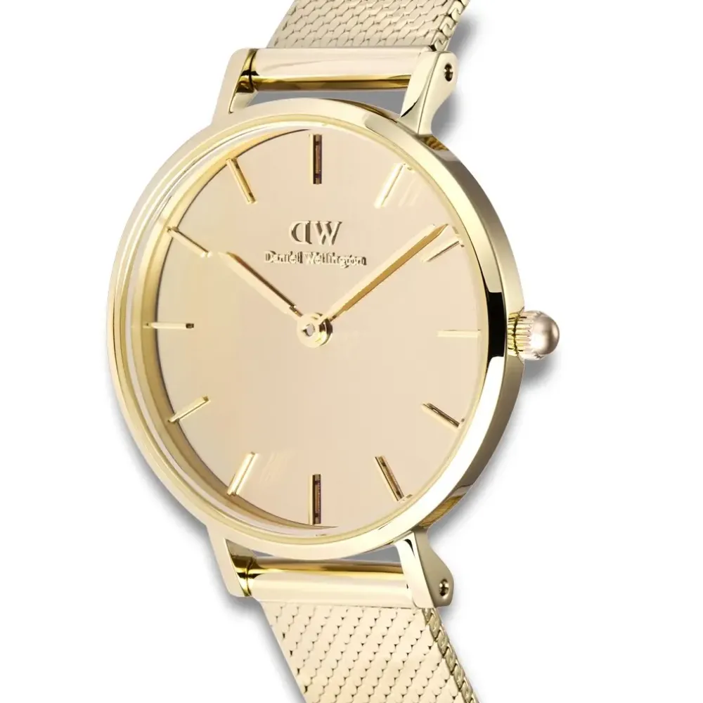 Daniel Wellington ure Daniel Wellington Petite Mirror 28mm DW00100797 | Dame Dameure Med Lænke | Dameure I Gulddouble