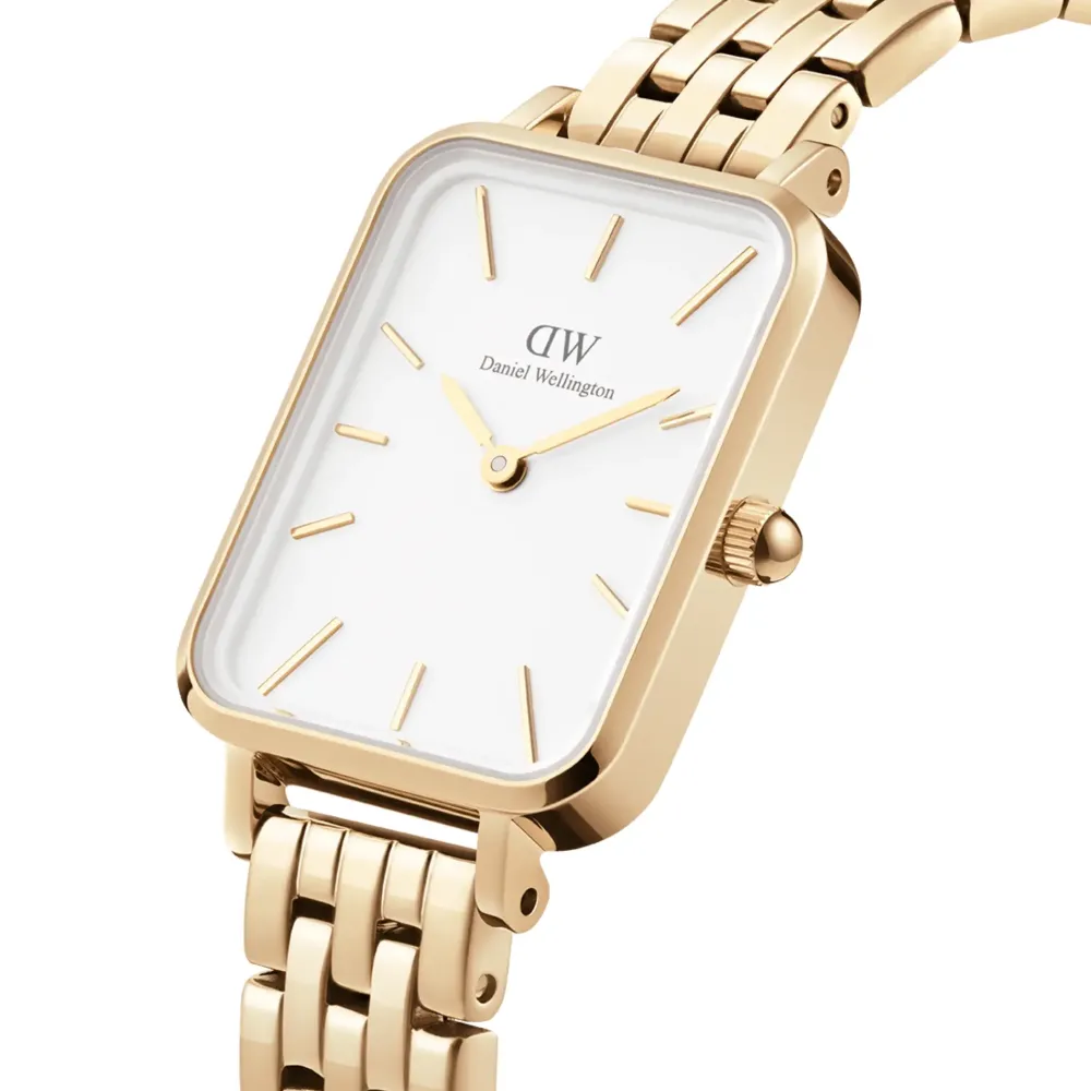 Daniel Wellington ure Daniel Wellington Quadro Evergold DW00100622 | Dame Dameure Med Lænke | Dameure I Gulddouble