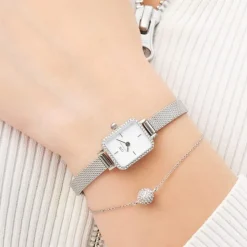 Daniel Wellington ure Daniel Wellington Quadro Mini Lumine Sterling DW00100732 | Dame Dameure Med Lænke | Dameure I Stål