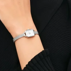 Daniel Wellington ure Daniel Wellington Quadro Mini Sterling DW00100726 | Dame Dameure Med Lænke | Dameure I Stål
