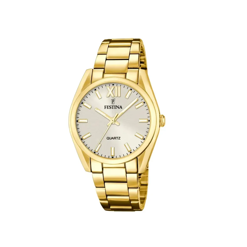 Festina ure Festina Boyfriend F20640/1 | Dame Dameure Med Lænke | Dameure I Gulddouble