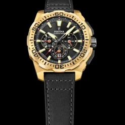 Festina ure Festina Chrono Bike F20728/3 | Herreure Med Rem | Herreure I Gulddouble