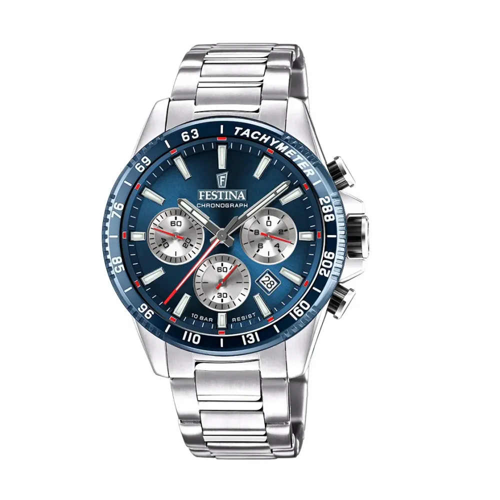 Festina ure Festina Chrono F20560/2 | Herreure I Stål | Herreure Med Lænke