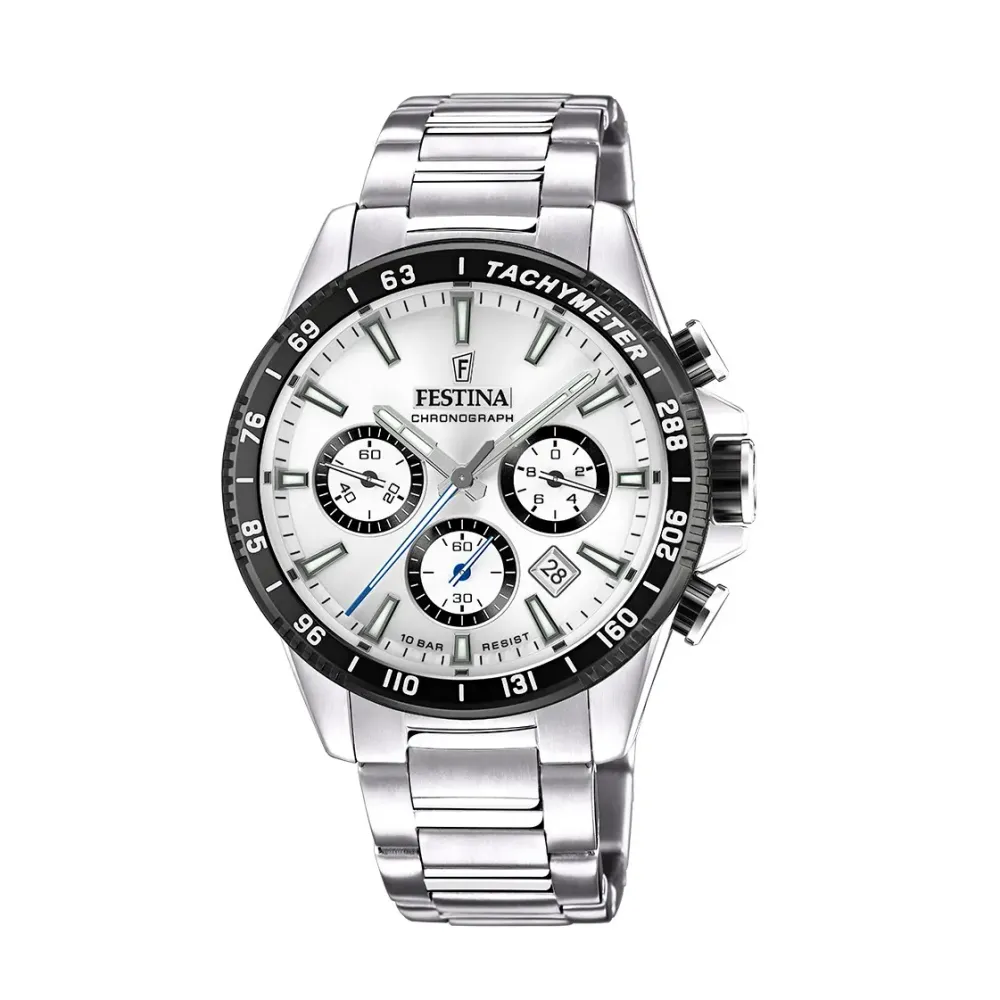 Festina ure Festina Chrono F20560/1 | Herreure I Stål | Herreure Med Lænke