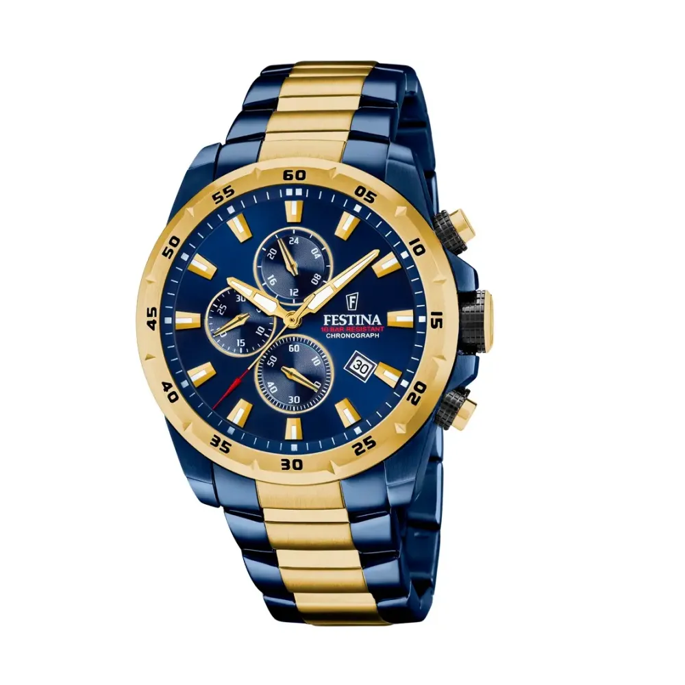 Festina ure Festina Chronograph F20564/1 | Herreure Med Lænke | Herreure I Bicolor