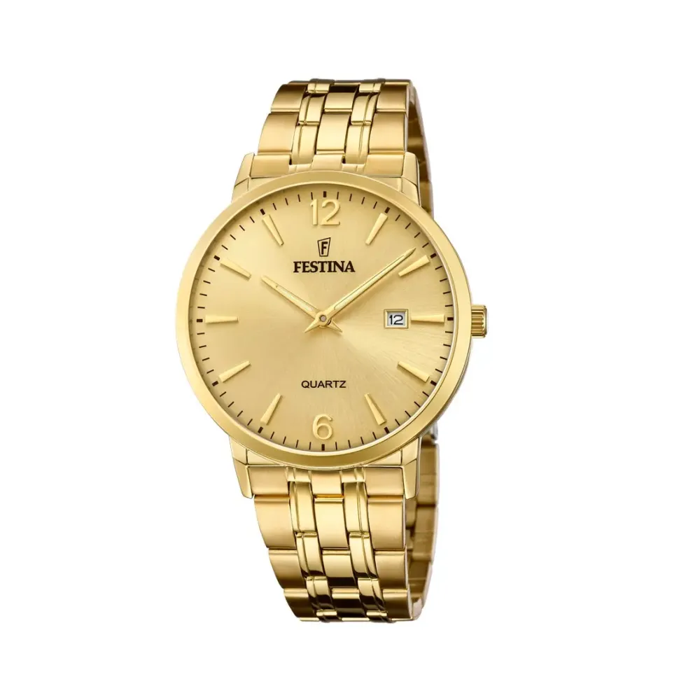 Festina ure Festina Classic F20513/3 | Herreure Med Lænke | Herreure I Gulddouble