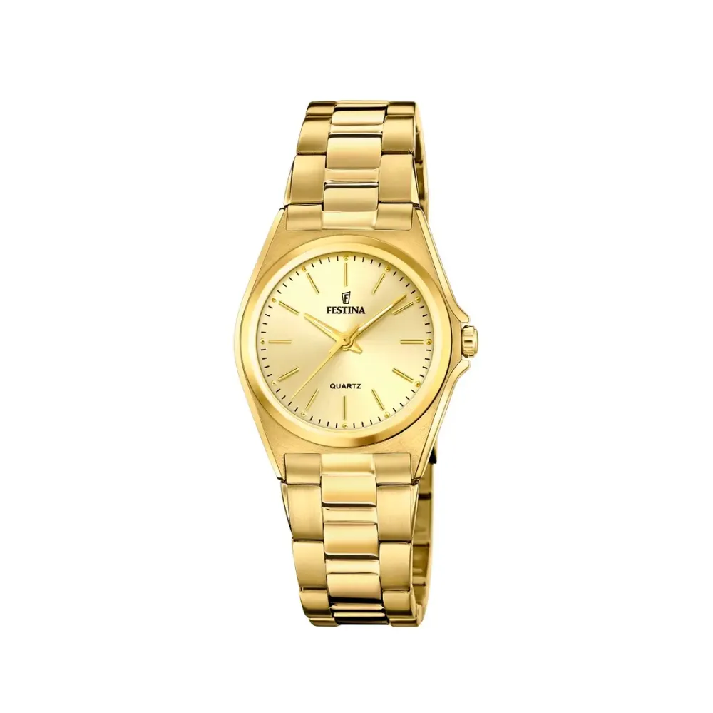 Festina ure Festina Classic F20557/3 | Dame Dameure Med Lænke | Dameure I Gulddouble