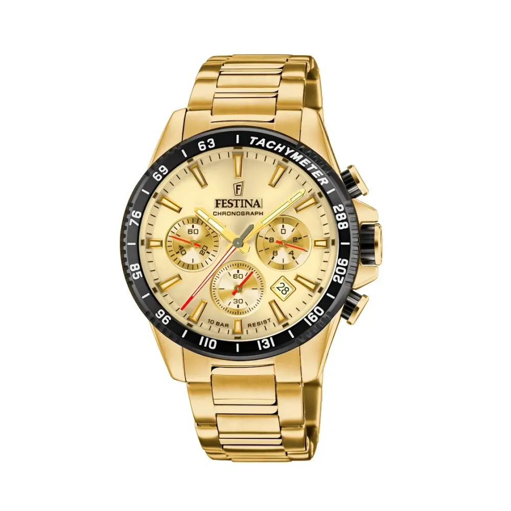 Festina ure Festina F20634/6 | Herreure Med Lænke | Herreure I Gulddouble