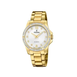 Festina ure Festina Mademoiselle F20596/1 | Dame Dameure Med Lænke | Dameure I Gulddouble
