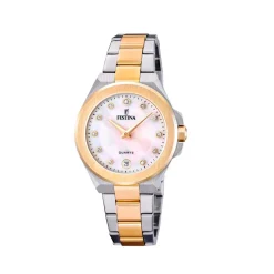 Festina ure Festina Mademoiselle F20702/1 | Dame Dameure Med Lænke | Dameure I Bicolor