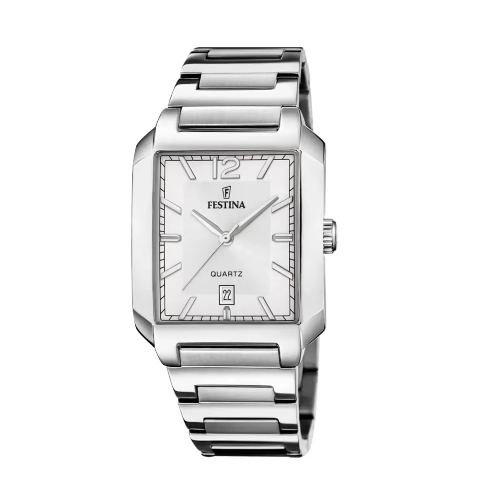 Festina ure Festina On the Square F20677/2 | Herreure Med Lænke | Herreure I Stål
