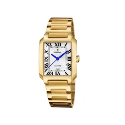 Festina ure Festina On the Square F20680/1 | Dame Dameure Med Lænke | Dameure I Gulddouble