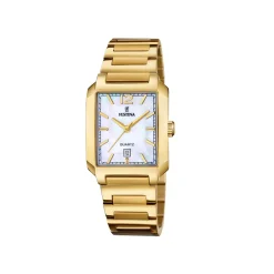 Festina ure Festina On the Square F20680/2 | Dame Dameure Med Lænke | Dameure I Gulddouble