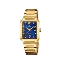 Festina ure Festina On the Square F20680/3 | Dame Dameure Med Lænke | Dameure I Gulddouble