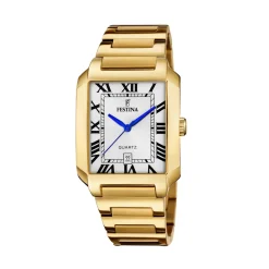 Festina ure Festina On the Square F20678/1 | Herreure Med Lænke | Herreure I Gulddouble