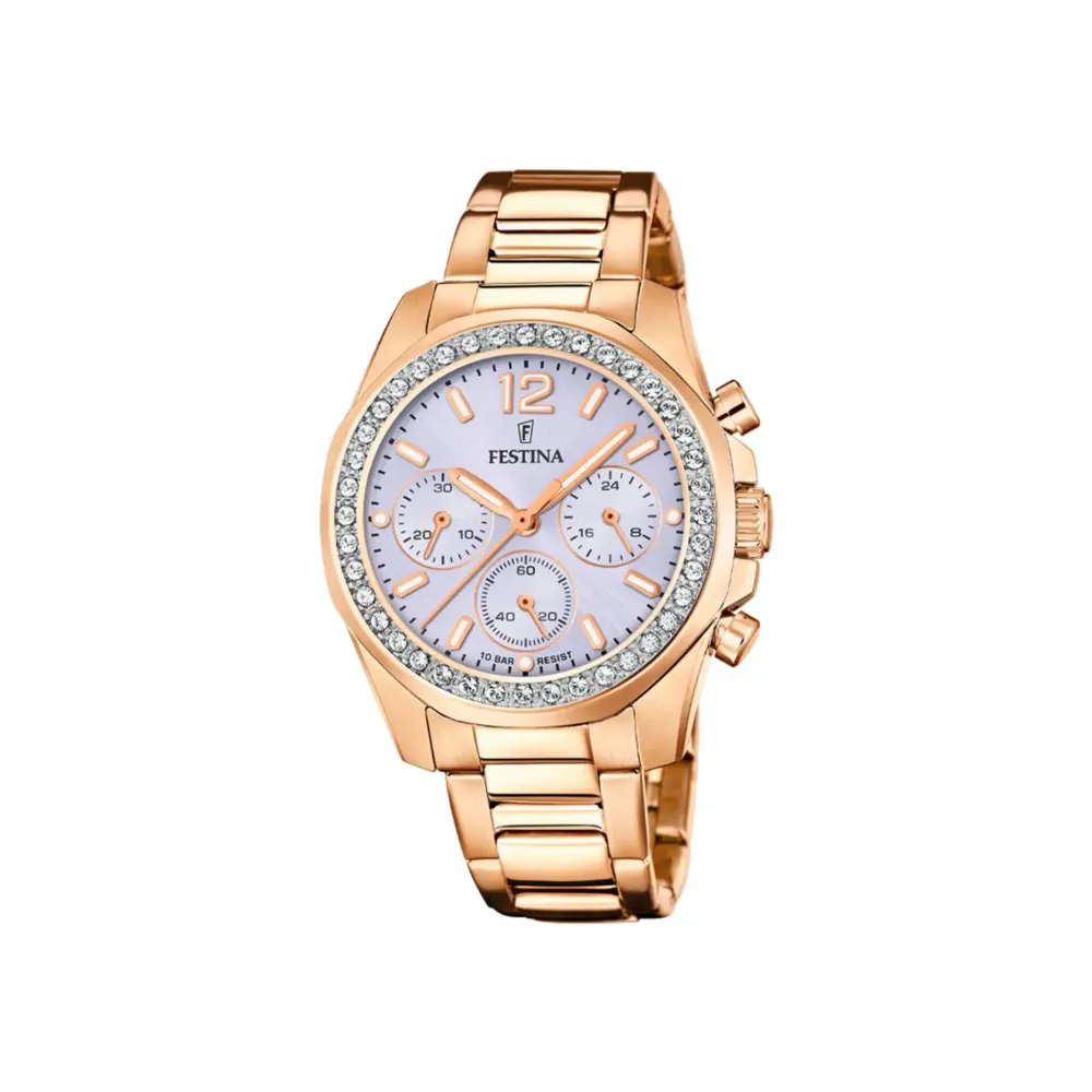 Festina ure Festina Rainbow F20639/9 | Dame Dameure Med Lænke | Dameure I Gulddouble
