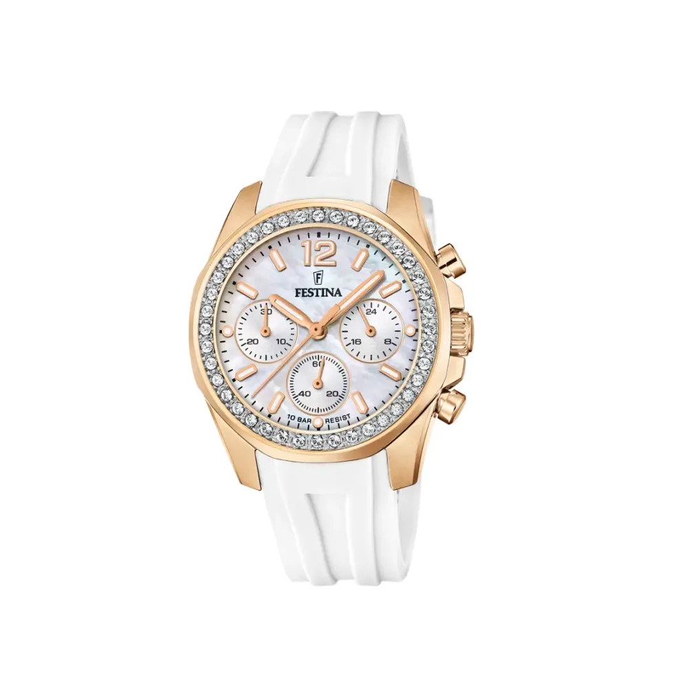 Festina ure Festina Rainbow F20611/1 | Dame Dameure Med Rem | Dameure I Gulddouble