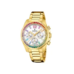 Festina ure Festina Rainbow F20609/2 | Dame Dameure Med Lænke | Dameure I Gulddouble