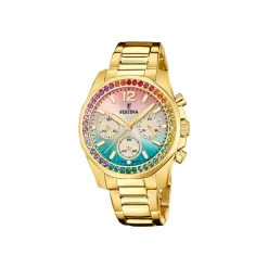 Festina ure Festina Rainbow F20609/5 | Dame Dameure Med Lænke | Dameure I Gulddouble