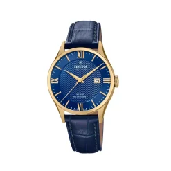 Festina ure Festina Swiss Made Collection F20010/3 | Herreure Med Rem | Herreure I Gulddouble