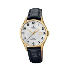 Festina ure Festina Swiss Made Collection F20010/1 | Herreure Med Rem | Herreure I Gulddouble