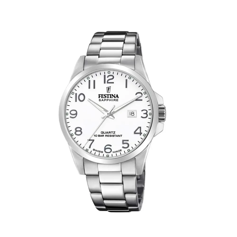 Festina ure Festina Swiss Made F20024/1 | Herreure Med Lænke | Herreure I Stål