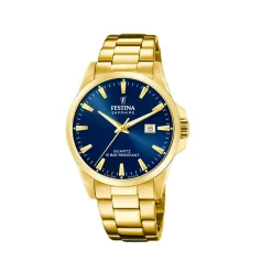 Festina ure Festina Swiss Made F20044/3 | Herreure Med Lænke | Herreure I Gulddouble