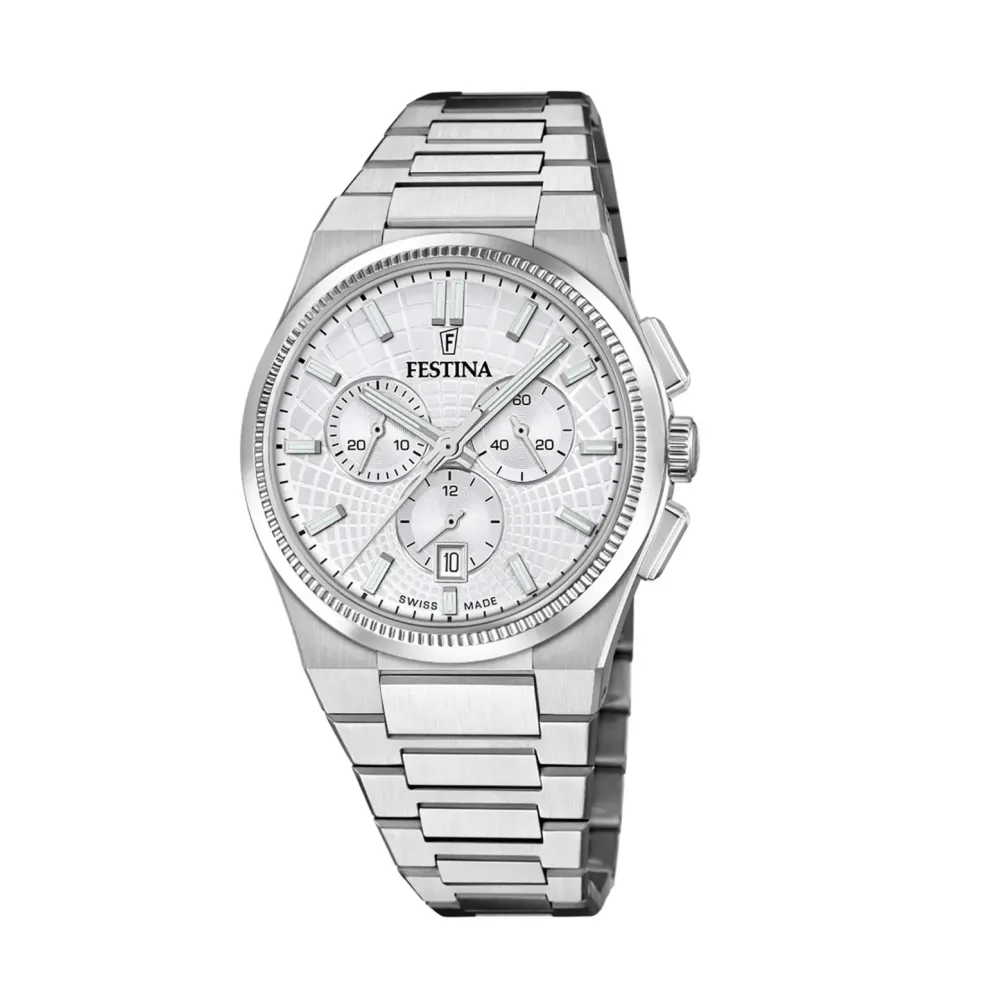 Festina ure Festina Swiss Made F20059/1 | Herreure Med Lænke | Herreure I Stål