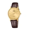 Festina ure Festina Swiss Made F20016/2 | Herreure Med Rem | Herreure I Gulddouble
