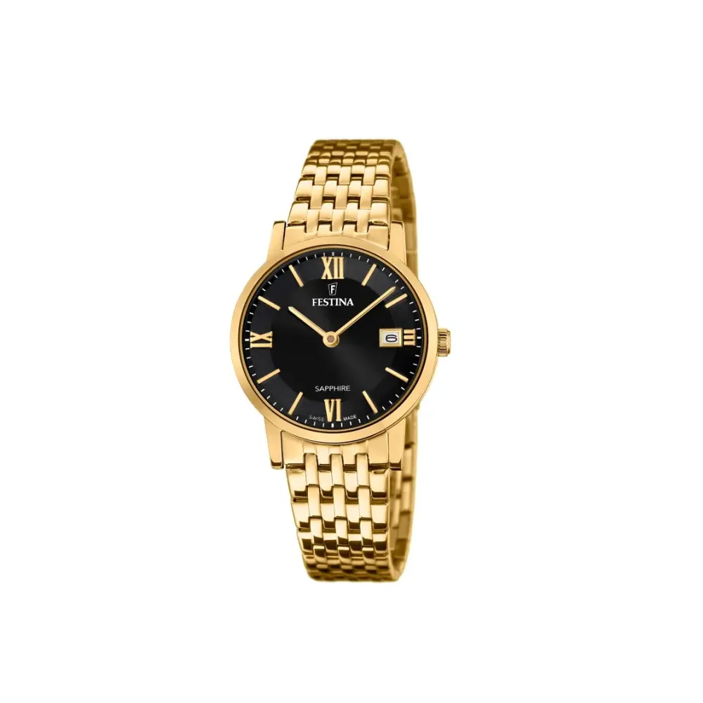 Festina ure Festina Swiss Made F20021/3 | Dame Dameure Med Lænke | Dameure I Gulddouble