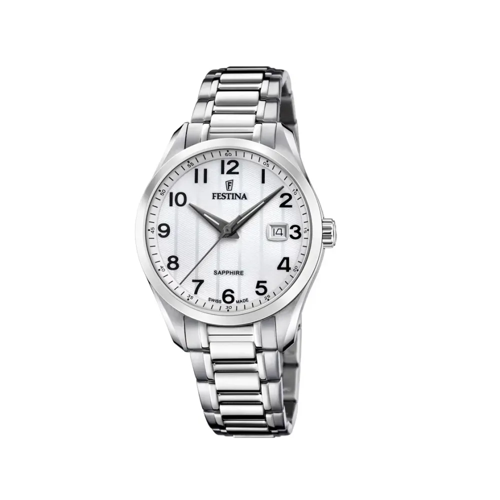 Festina ure Festina Swiss Made F20026/1 | Dame Dameure Med Lænke | Dameure I Stål