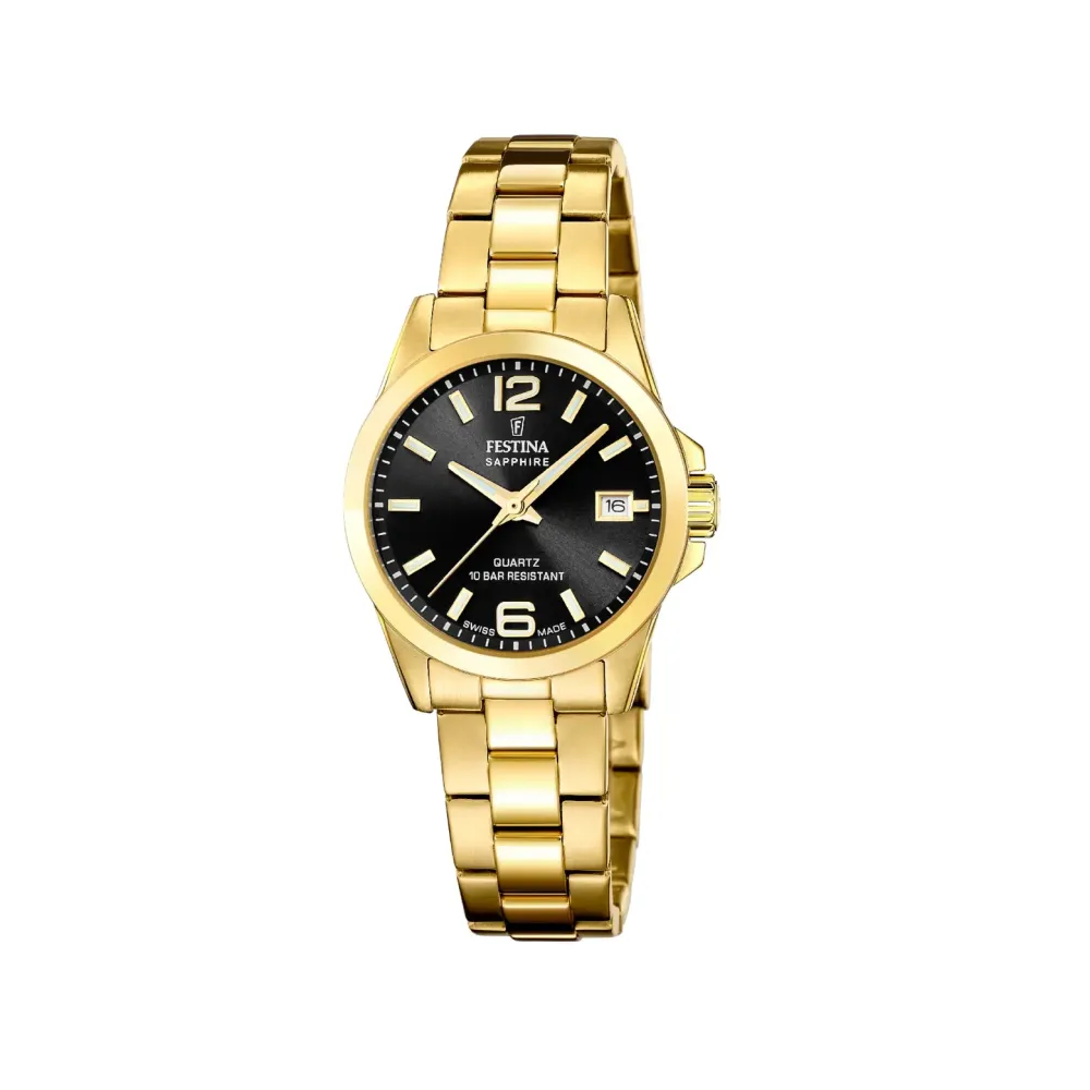 Festina ure Festina Swiss Made F20050/4 | Dame Dameure Med Lænke | Dameure I Gulddouble