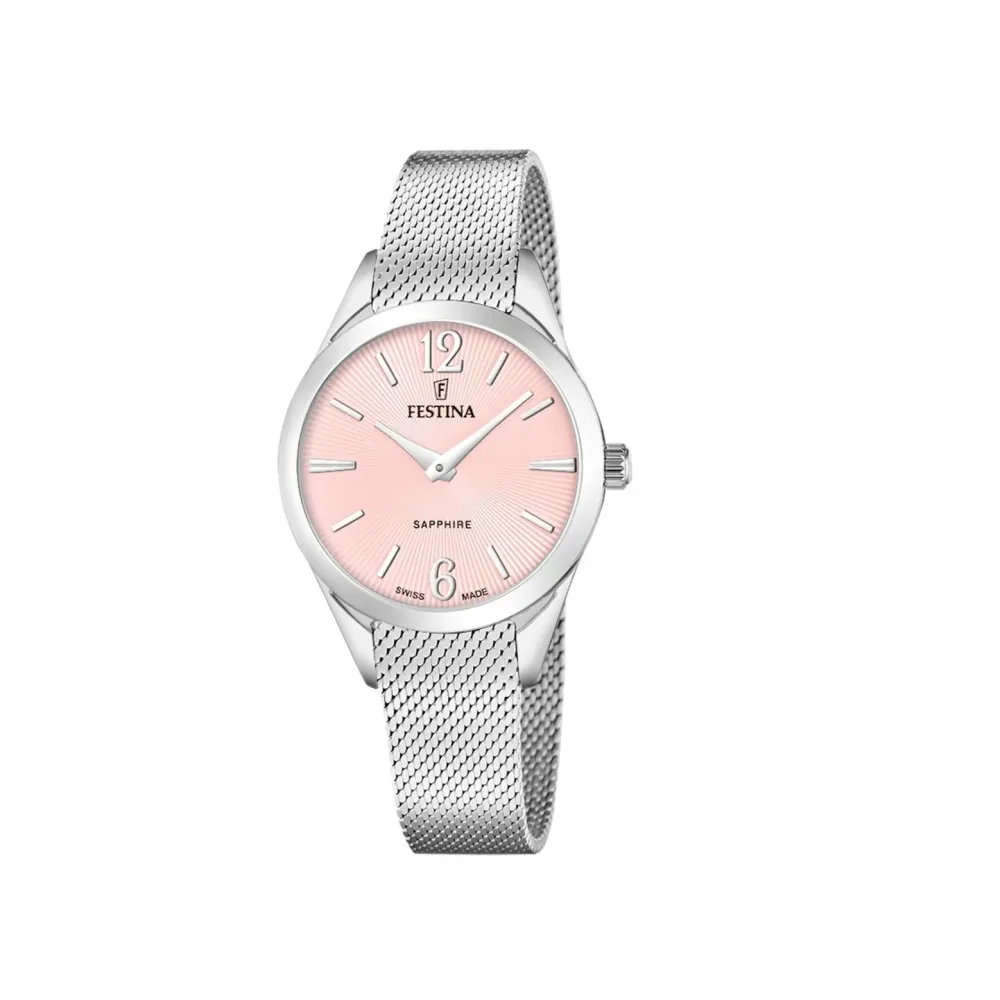 Festina ure Festina Swiss Made Grace F20076/2 | Dame Dameure Med Lænke | Dameure I Stål