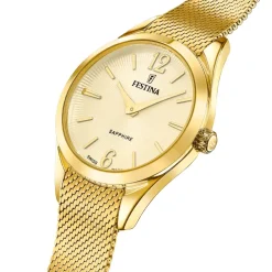 Festina ure Festina Swiss Made Grace F20077/3 | Dame Dameure Med Lænke | Dameure I Gulddouble