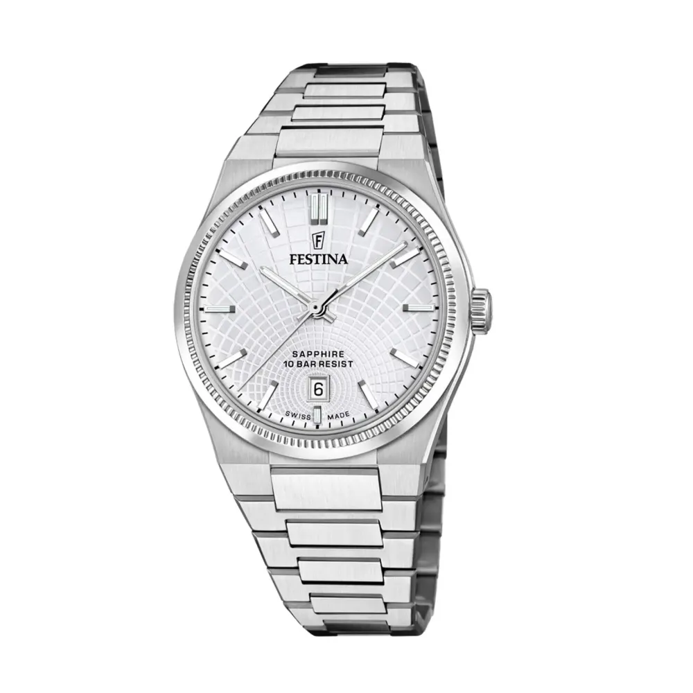 Festina ure Festina Swiss Made Rivé F20051/1 | Herreure Med Lænke | Herreure I Stål