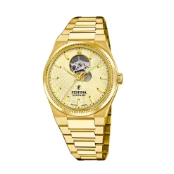 Festina ure Festina Swiss Made Rivé F20062/2 | Herreure Med Lænke | Herreure I Gulddouble
