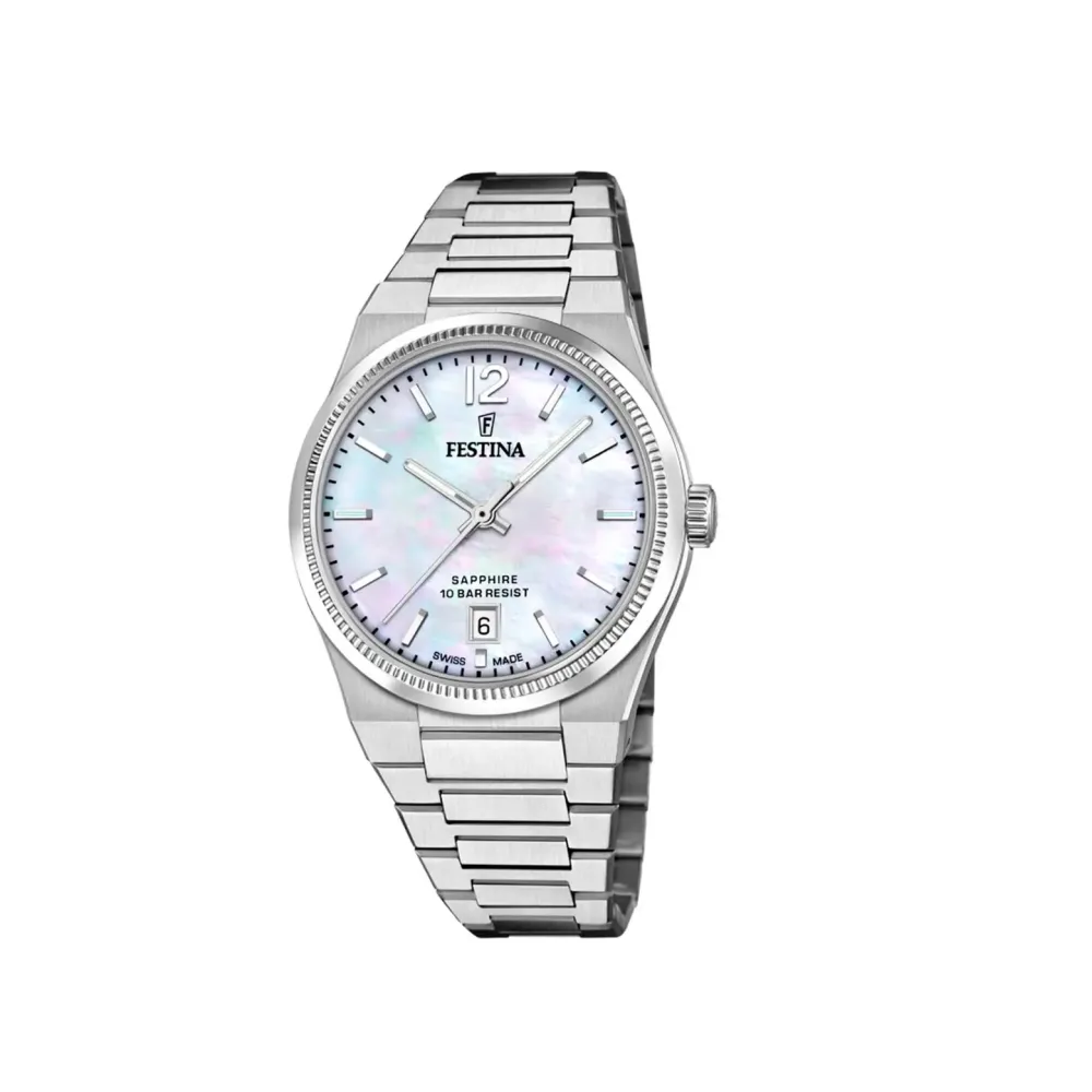 Festina ure Festina Swiss Made Rivé F20052/1 | Dame Dameure Med Lænke | Dameure I Stål