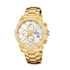 Festina ure Festina Timeless Chronograph F20705/1 | Herreure Med Lænke | Herreure I Gulddouble