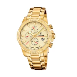 Festina ure Festina Timeless Chronograph F20705/2 | Herreure Med Lænke | Herreure I Gulddouble