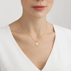 Georg Jensen Daisy halskæde m/diamanter 10010533 | Halskæder | Forgyldte Sølvsmykker