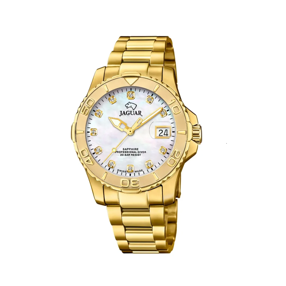 Jaguar ure Jaguar Executive Diver J971/5 | Dame Dameure Med Lænke | Dameure I Gulddouble