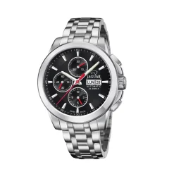Jaguar ure Jaguar Valjoux Automatic J978/4 | Herreure I Stål | Herreure Med Lænke