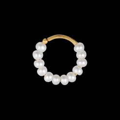 Jane Kønig smykker Jane Kønig Row Pearl ørering RPT01-AW2100-G | Øreringe | Forgyldte Sølvsmykker