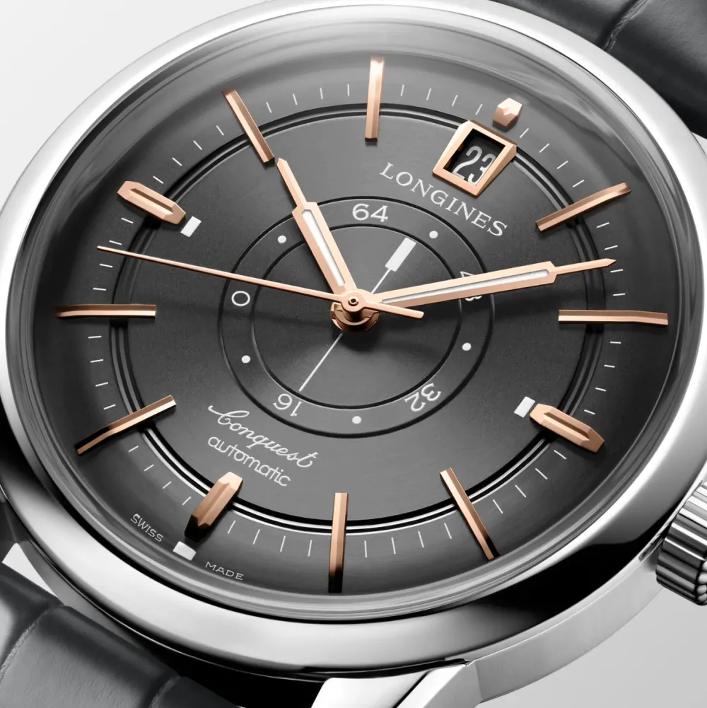 Longines Conquest Heritage 38mm L1.648.4.62.2 | Herreure Med Rem | Herreure I Stål
