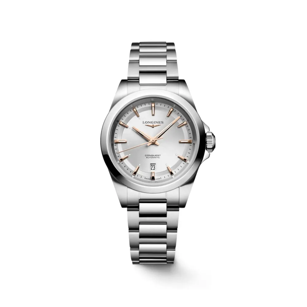 Longines Conquest 30mm L3.320.4.72.6 | Dame Dameure Med Lænke | Dameure I Stål