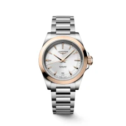 Longines Conquest 34mm L3.430.5.72.6 | Dame Dameure Med Lænke | Dameure I Bicolor