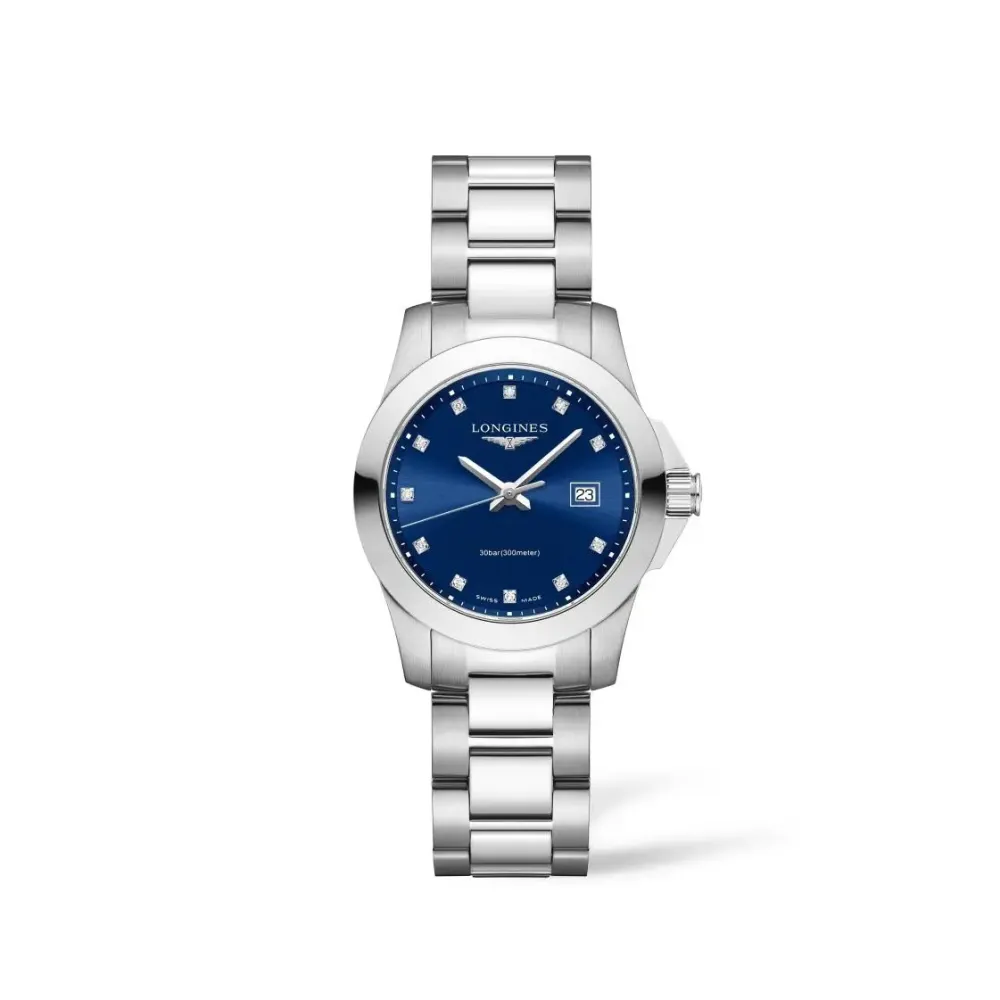 Longines Conquest 29,5mm L3.376.4.97.6 | Dame Dameure Med Lænke | Dameure I Stål