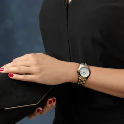 Longines Conquest 34mm L3.377.3.87.7 | Dame Dameure Med Lænke | Dameure I Bicolor