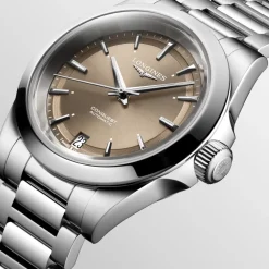Longines Conquest 34mm L3.430.4.62.6 | Dame Dameure Med Lænke | Dameure I Stål